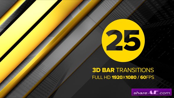 Videohive 3D Bar Transitions