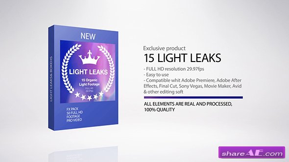 Videohive Light Leaks - Motion Graphic