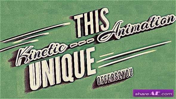 Kinetic Typography, Vintage Retro Style - Project for After Effects (Videohive)