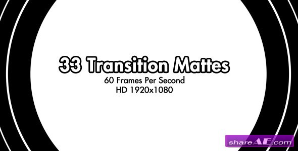 Motion Graphic - 33 HD Transition Mattes 60fps (VideoHive)