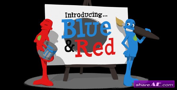 Paint Promo Featuring Blue & Red - After Effects Project (Videohive)