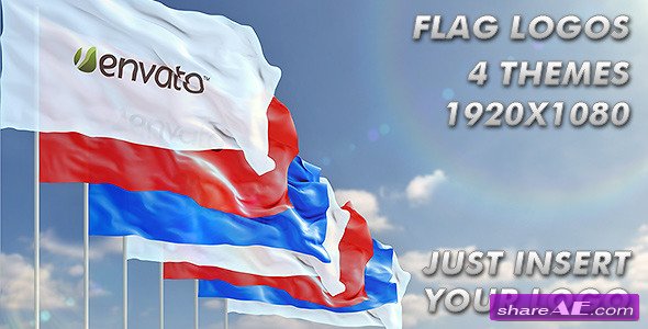 Waving Logo on Flag - After Effects Project (Videohive)
