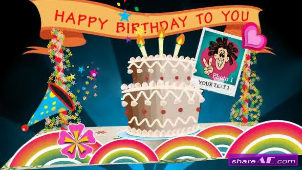 Birthday Card Pop up V1 - Projects for After Effects (VideoHive)