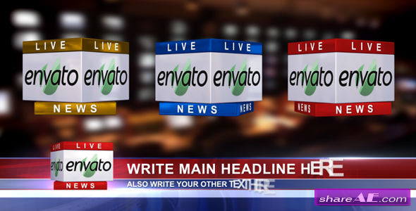 3D News Logo & Lower Third Ver 1.1 - After Effects Project (VideoHive)