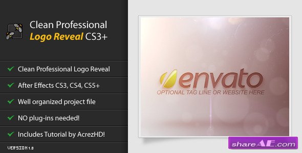Clean Professional Logo Reveal CS3 - After Effects Project (Videohive)