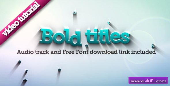 Bold Titles Logo Reveler -  After Effects Project (VideoHive)