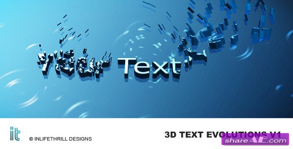 3D-Text Evolutions -  After Effects Project  (VideoHive)