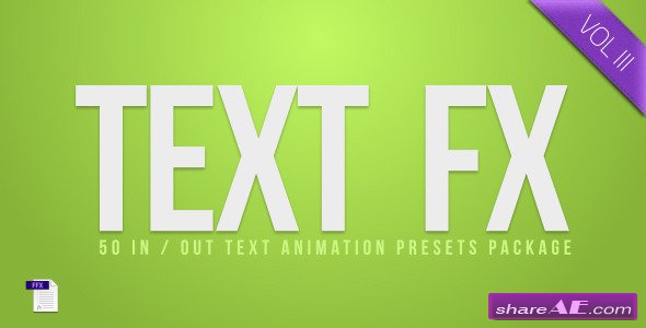 Text Fx Vol.3 - After Effects Project (Videohive)