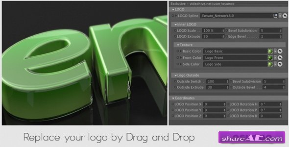Glass Wrapped Logo - Cinema 4D Templates (Videohive)