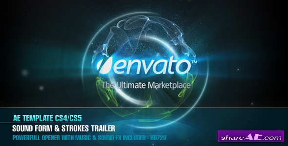AE CS4 � Sound Form & Strokes Trailer - After Effects Project (Videohive)