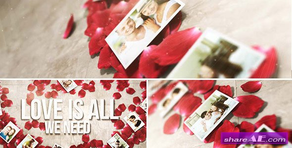 Rose Petals Heart - Photo Gallery - After Effects Project (Videohive)