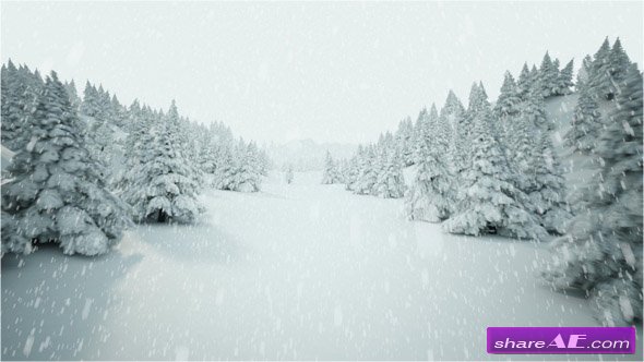 Winder landscape with falling snow - Stock Footage (iStock Video)