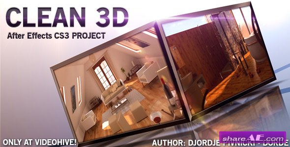 CLEAN 3D - After Effects project (Videohive)