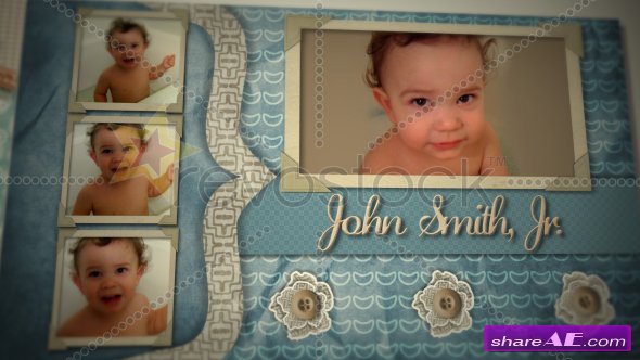 Baby Boy Scrapbook - After Effects Project (Revostock)