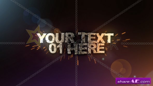 3D TEXT SHATTER - After Effects Project (Revostock)