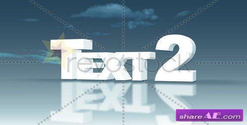 White Extruded Text - After Effects Project (Revostock)