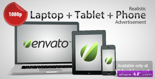 Laptop + Tablet + Phone Advertisement - After Effects Project (Videohive)