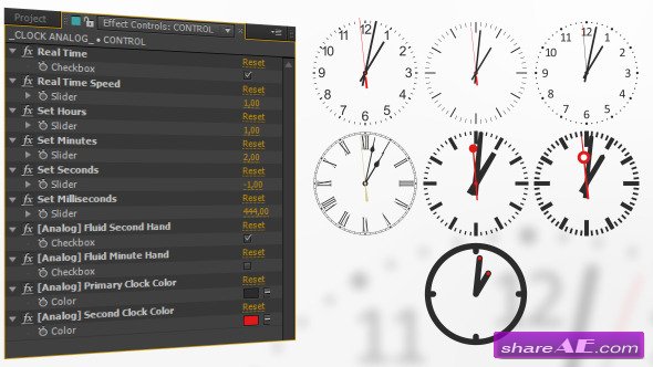 Analog Watch Clock System - After Effects Project (Videohive)