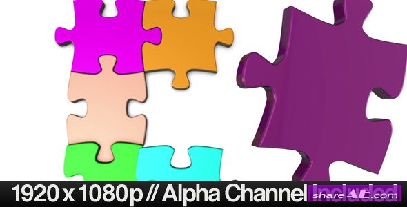 Colorful Jigsaw Puzzle Coming Together - Motion Graphic (Videohive)