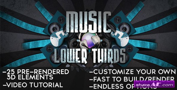Music Lower Thirds 2192670 - After Effects Project (Videohive)