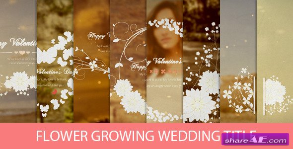 Flower Growing Wedding Title - After Effects Project (Videohive)
