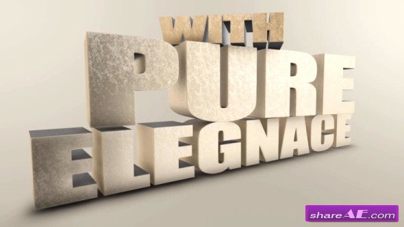 Huge Elegant 3D Titles - After Effects Project (Videohive)