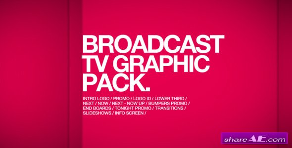 Broadcast TV Graphic Pack - After Effects Project (Videohive)