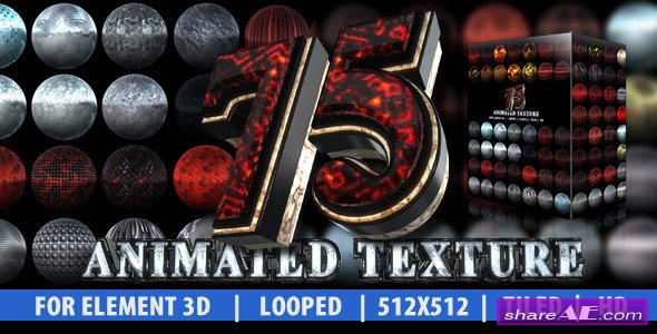 75 Animated Texture (Element 3D) - After Effects Project (Videohive)