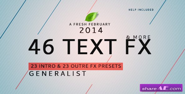 Text Fx Generalist ! - After Effects Presets / Plugins (Videohive)