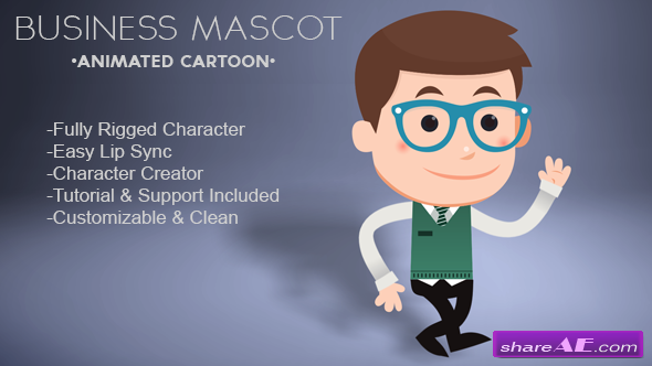 Business Mascot - Animated Cartoon - After Effects Project (Videohive)