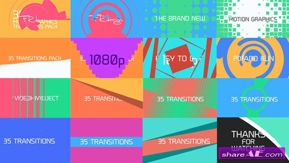 35 Cool Motion Graphics Transitions (Videohive)