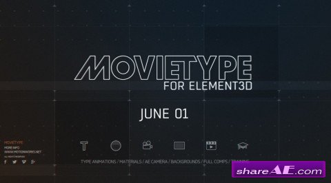 MotionWork - MovieType for Element 3D (Win/Mac)