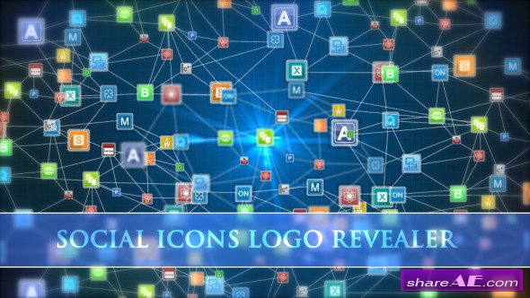 Social Icons Logo Revealer - After Effects Project (Videohive)
