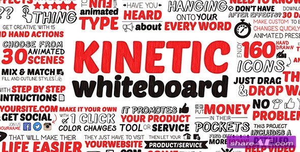 Kinetic Whiteboard - After Effects Project (Videohive)