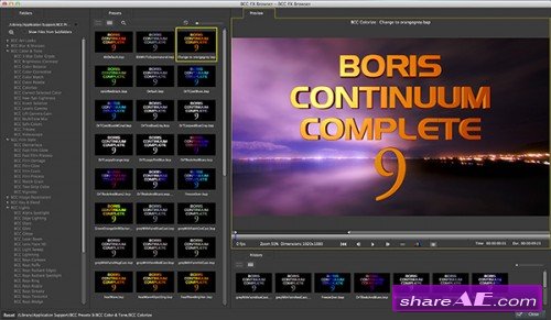 Boris Continuum Complete v9.0.1051 for After Effects (MacOSX)