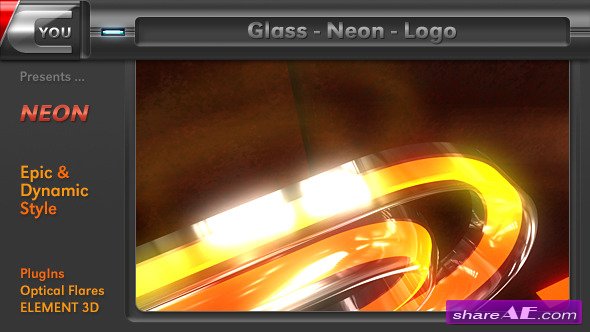 Glass Neon Logo - After Effects Project (Videohive)