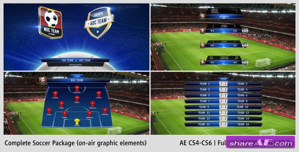 Complete On-Air Soccer Package - After Effects Project (Videohive)