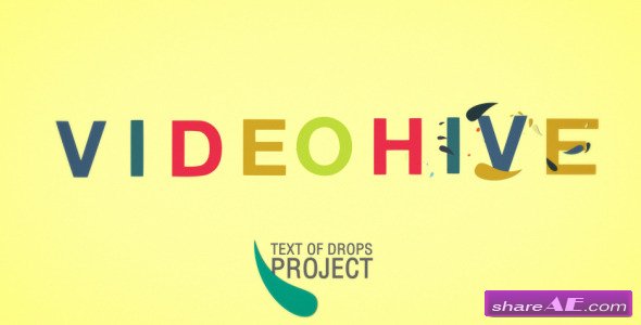 Animated Font Drops - After Effects Project (Videohive)