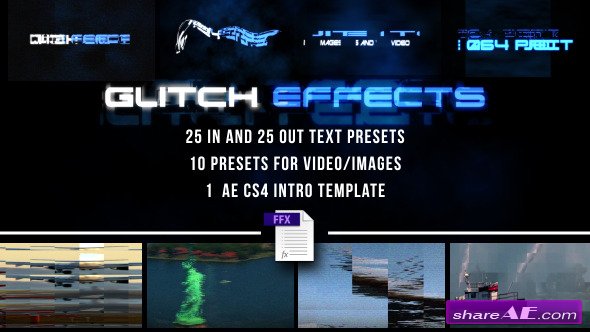 Glitch Presets for Text and Video - After Effects Presets (Videohive)