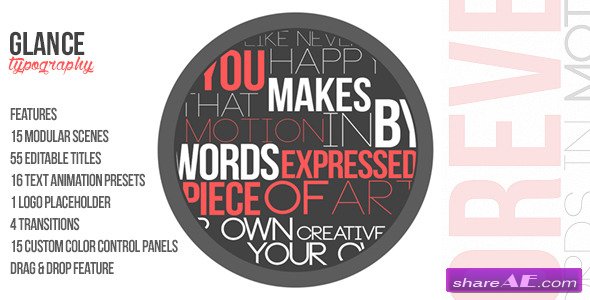 Glance Typography - After Effects Project (Videohive)
