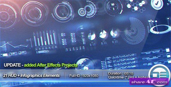 21 HUD & Infographics Elements - After Effects Project (Videohive)