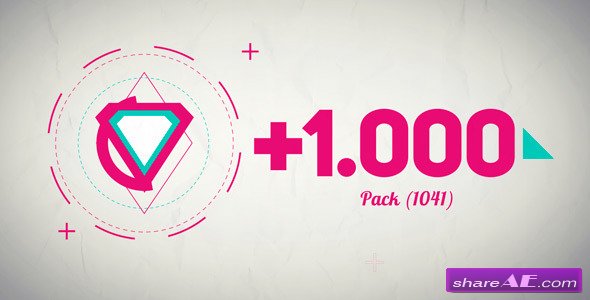 Basic Shape Animation Pack +1000 - After Effects Project (Videohive)