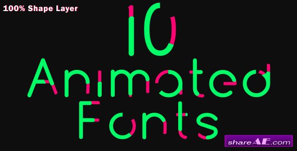 10 Animated Fonts - After Effects Project (Videohive)