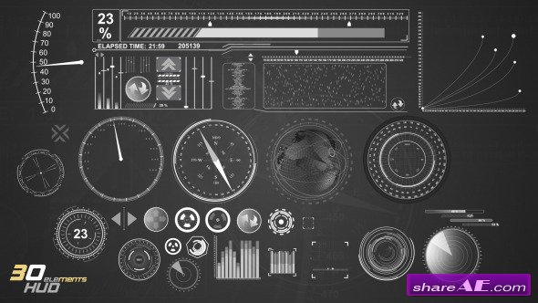 31 Hud/Infographic Elements - After Effects Project (Videohive)