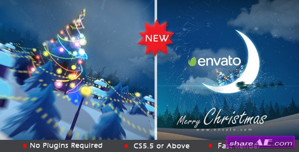 Christmas in Moon - After Effects Project (Videohive)