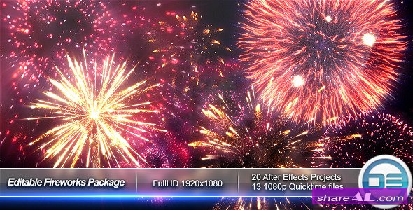 Editable Fireworks Package - After Effects Project (Videohive)