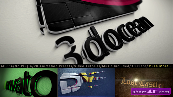 3D Logo Title Intro Animation Kit - After Effects Project (Videohive)