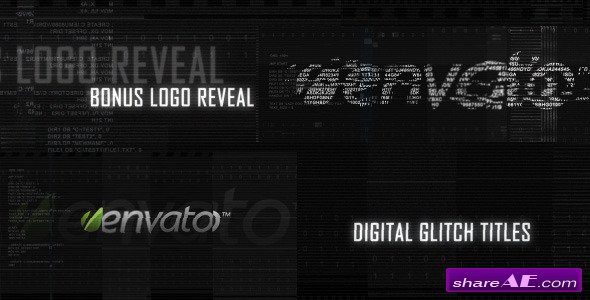 Digital Glitch Titles and Logo Reveal - After Effects Project (Videohive)