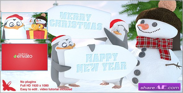 Christmas Penguins - After Effects Project (Videohive)