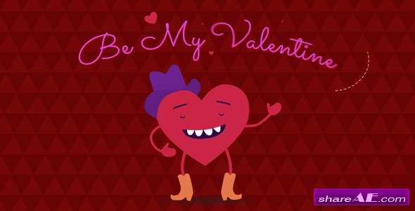 Videohive Be My Valentine Cartoon Greeting - After Effects Project